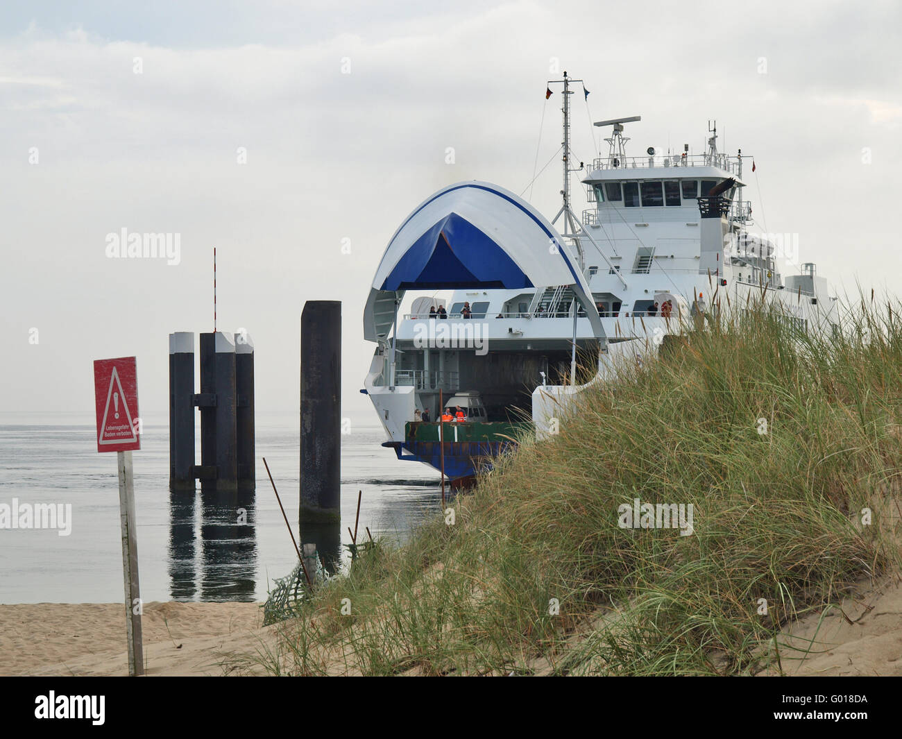L'approdo del traghetto Sylt, Germania Foto Stock