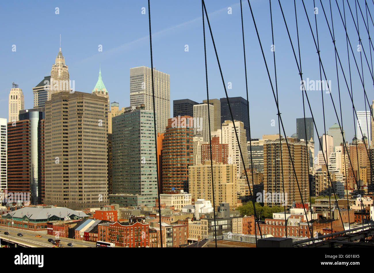 La parte inferiore di Manhattan, New York Foto Stock