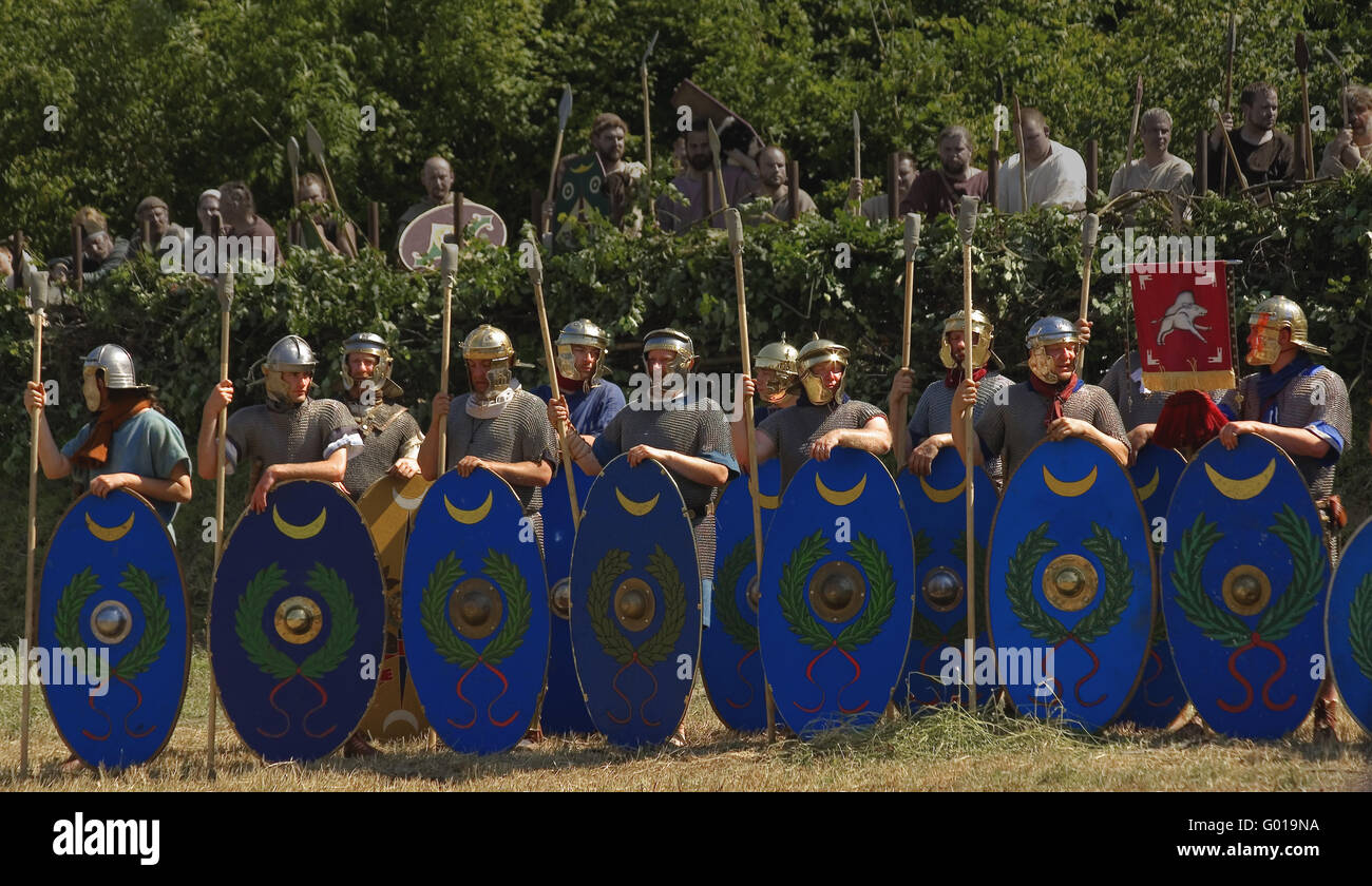 La battaglia della foresta di Teutoburgo Foto Stock