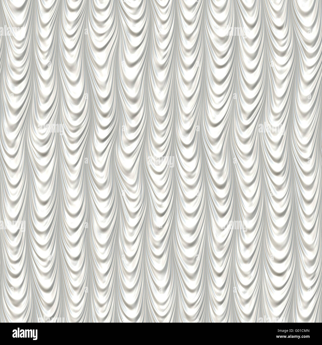 Seamless texture 3d di appendere le curve di colore bianco Foto Stock