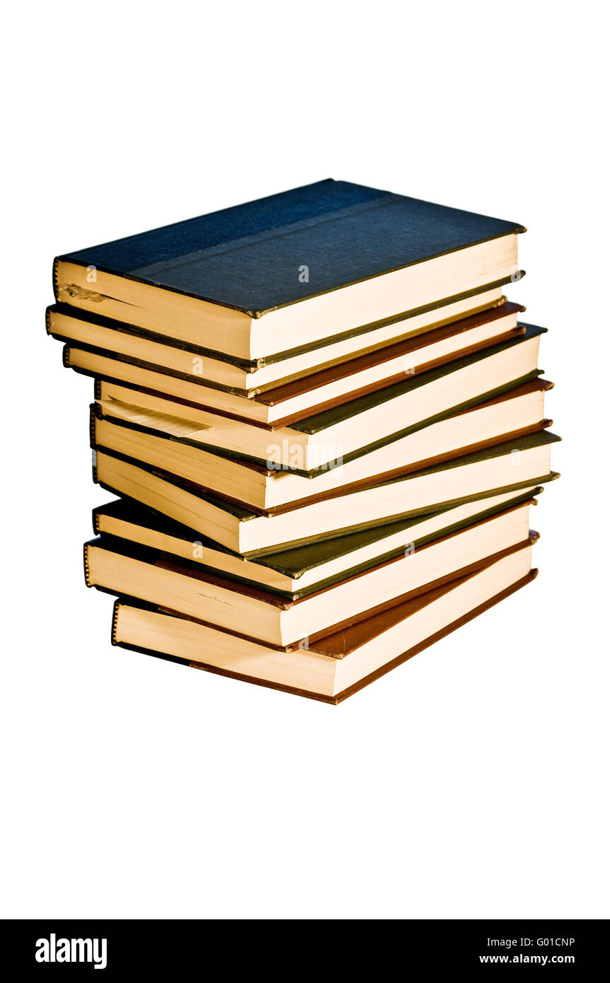 Grande pila di libri. Foto Stock