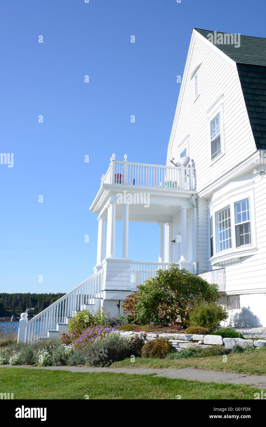Tipico stile home trova sulla costa del Maine. Foto Stock
