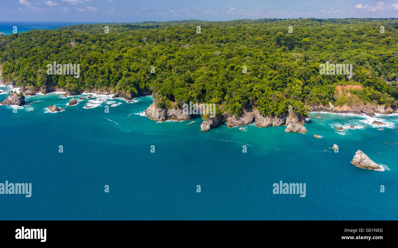 Parco nazionale di Corcovado, COSTA RICA - costa del Pacifico della penisola di Osa. Foto Stock