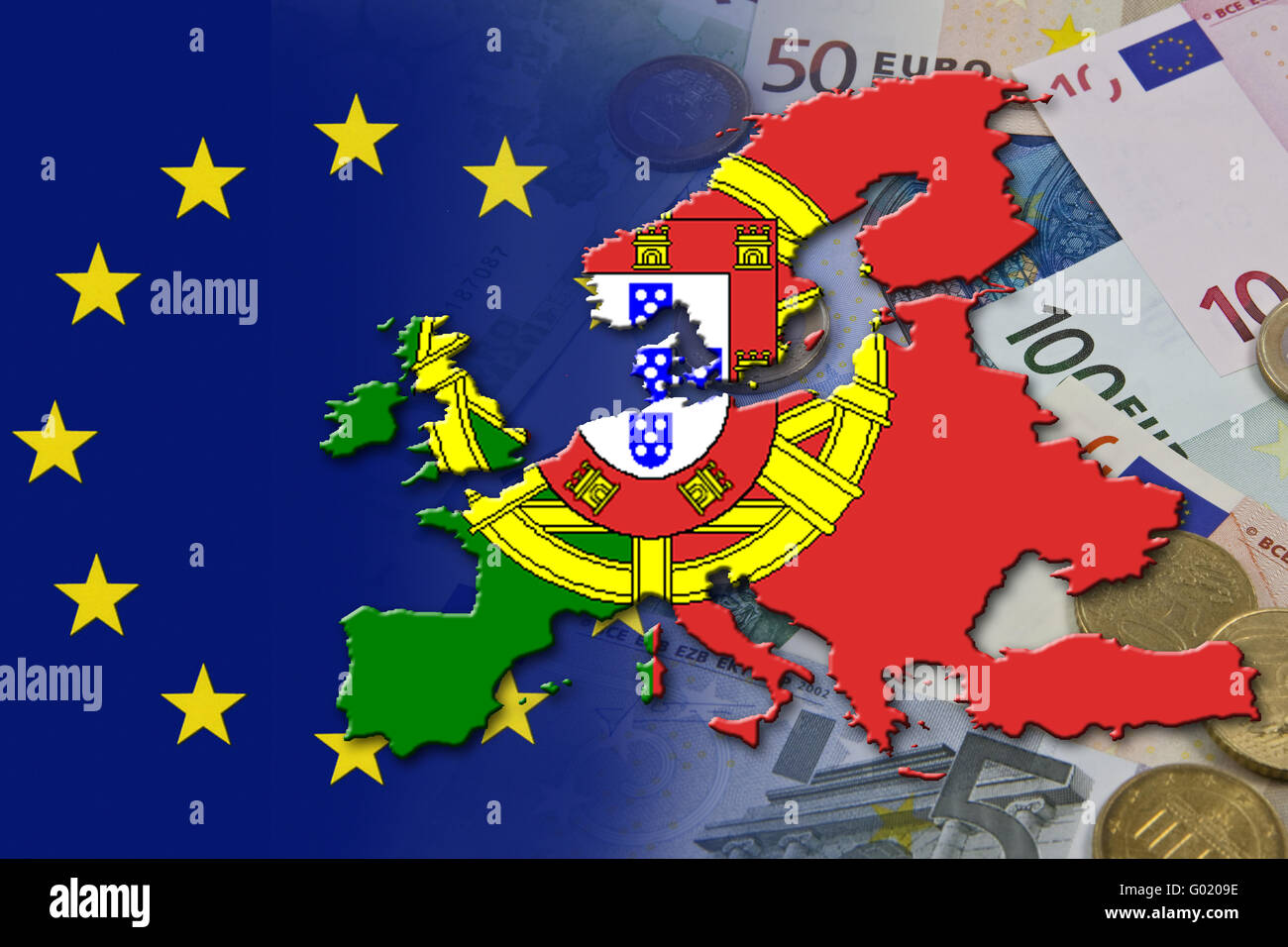 Crisi finanziaria ed economica nella zona euro nel paese Portogallo Europa Foto Stock