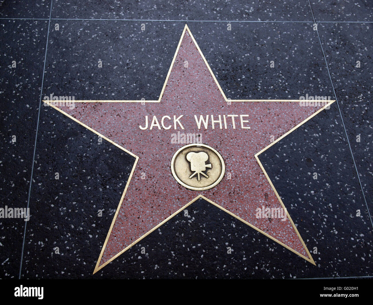 Jack White Star am Walk of Fame, Hollywood Foto Stock