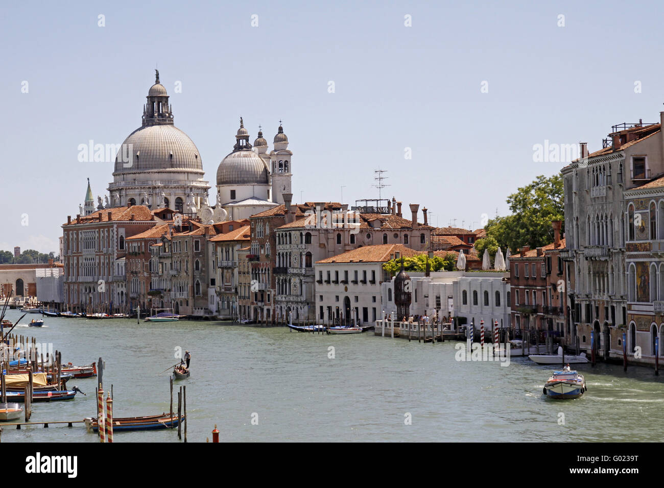 Chiesa di Santa Maria della Salute e Grand Canal Foto Stock