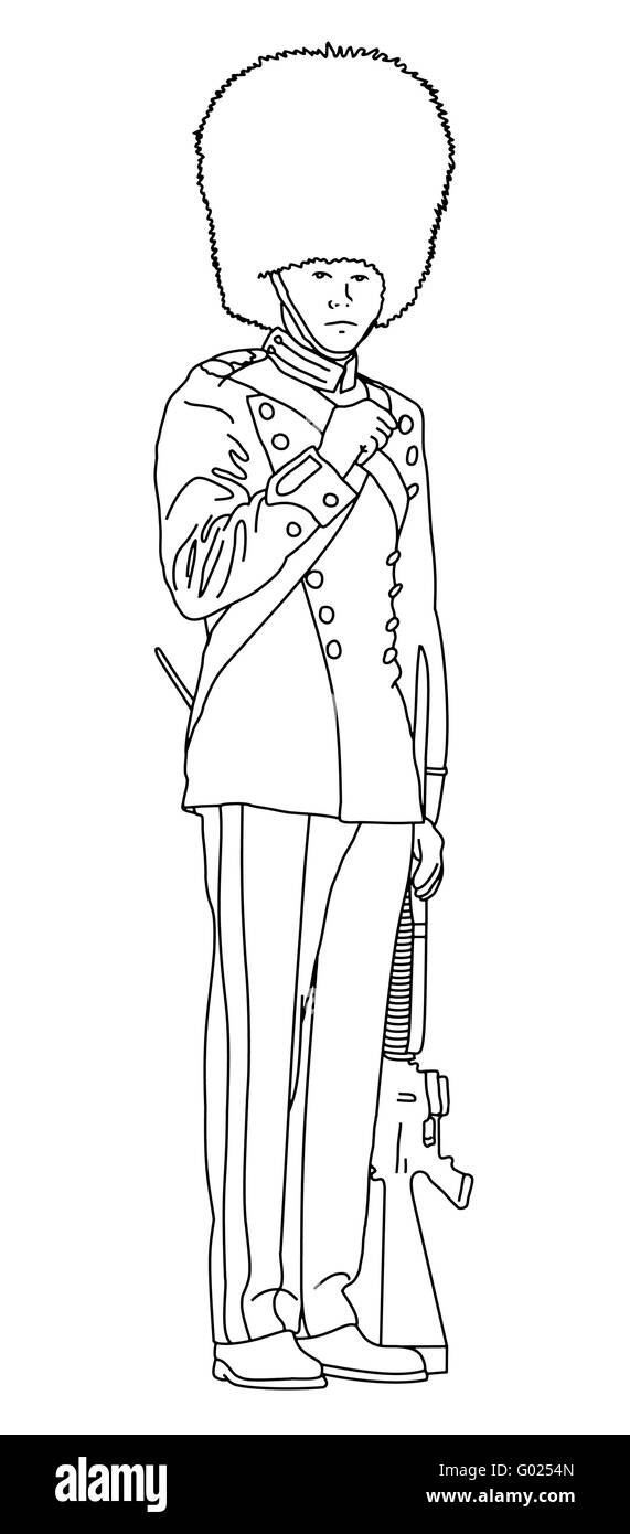 Contorno di guardia Foto Stock