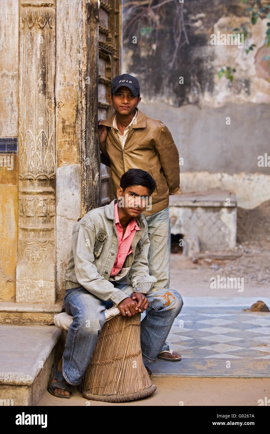 Gli adolescenti in nord India, India, Asia Foto Stock