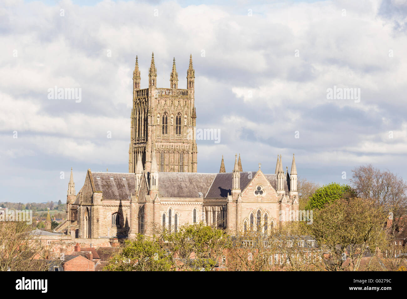 Cattedrale di Worcester, Worcester, Worcestershire, England, Regno Unito Foto Stock