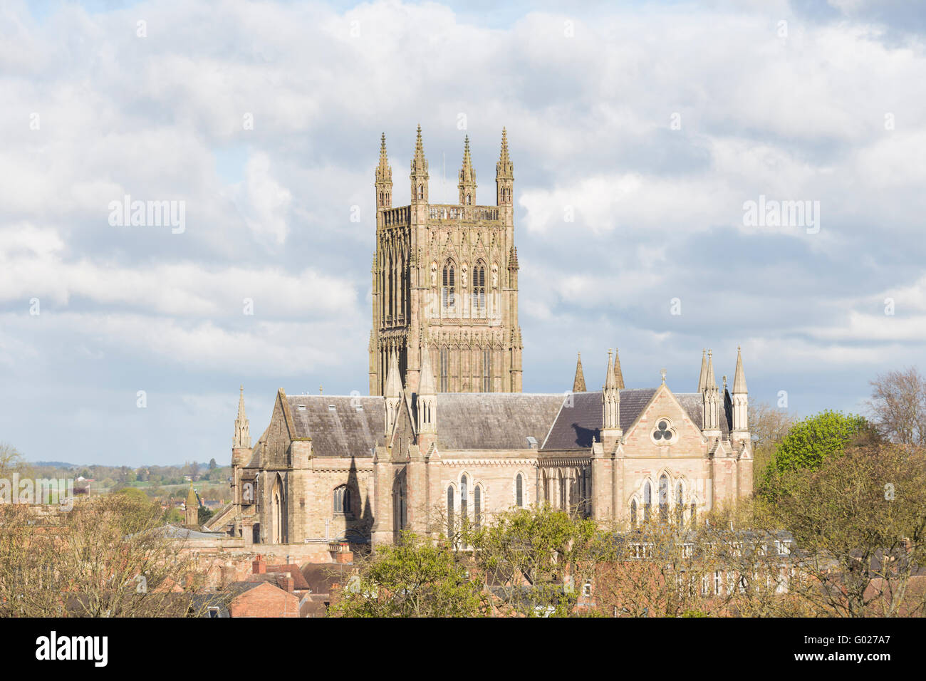 Cattedrale di Worcester, Worcester, Worcestershire, England, Regno Unito Foto Stock