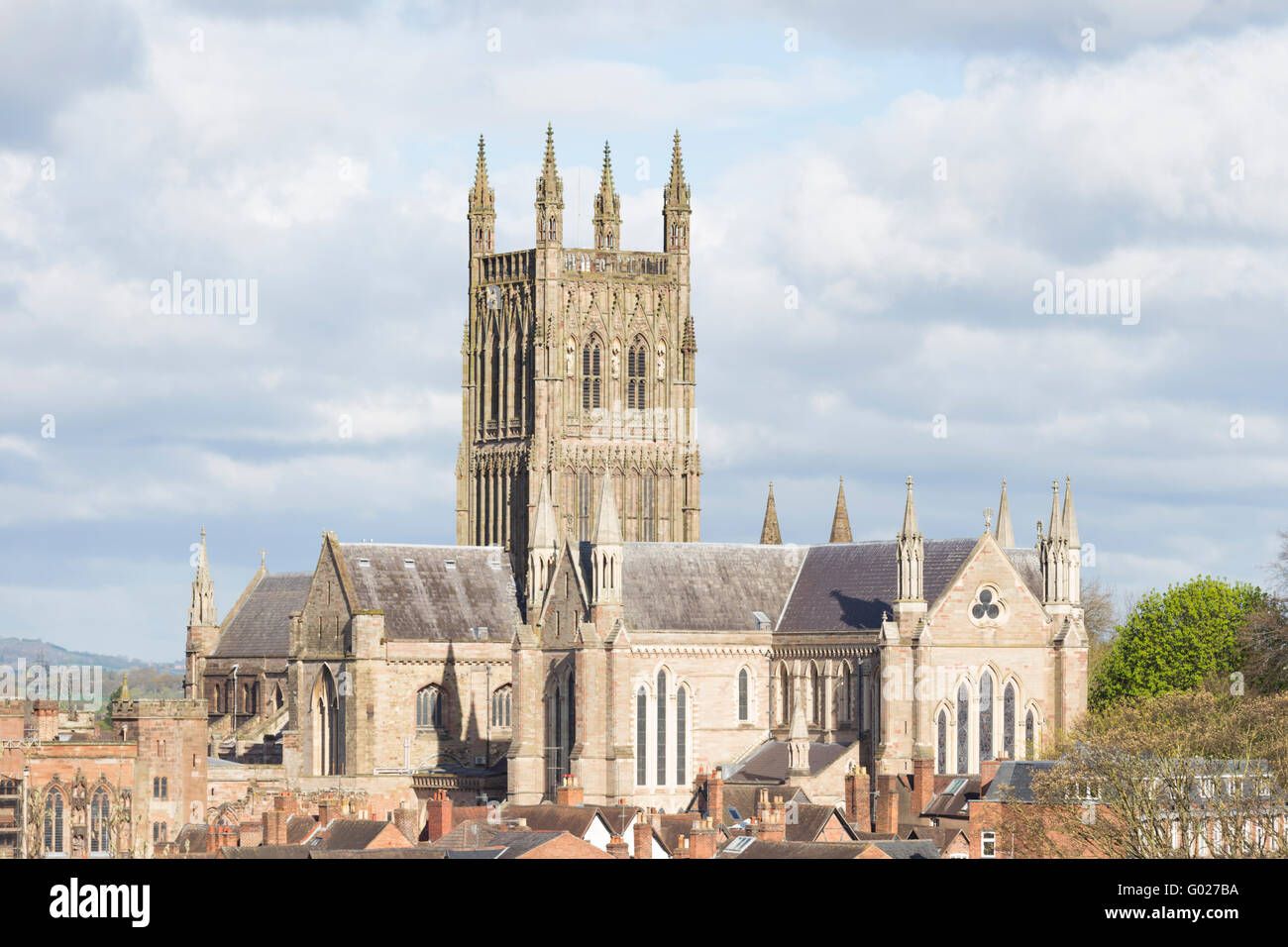 Cattedrale di Worcester, Worcester, Worcestershire, England, Regno Unito Foto Stock