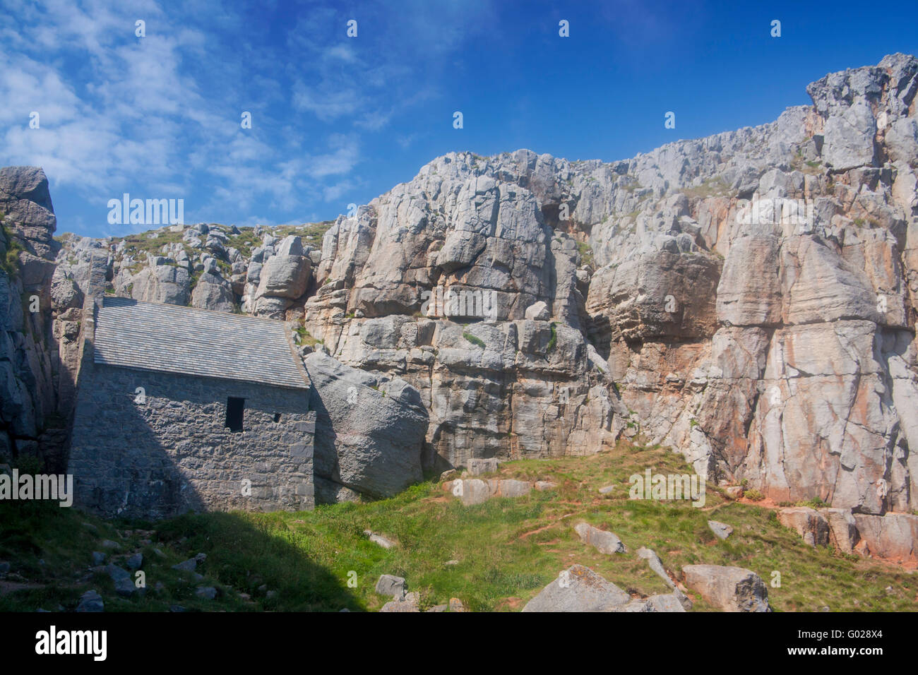 St Govan Cappella Il Pembrokeshire Coast National Park Wales UK Foto Stock