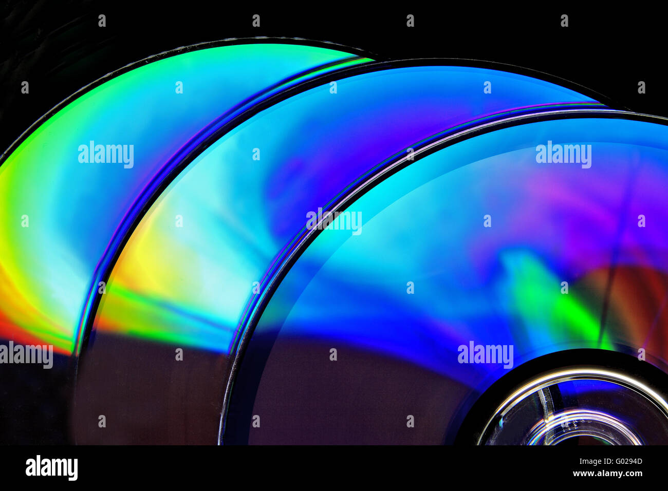 Al solito compact disc look insolitamente grazie ad illuminazione Foto Stock
