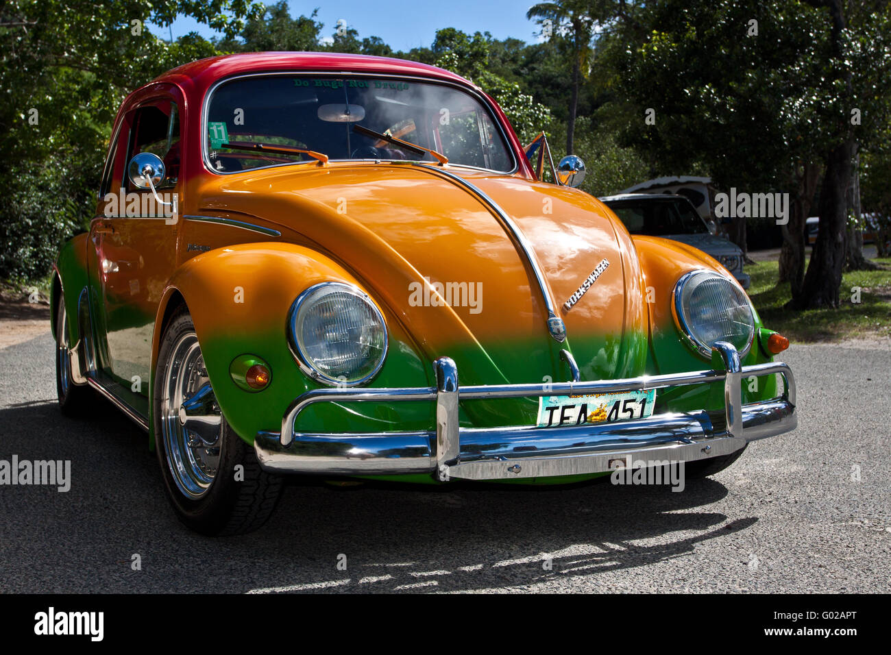 VW Beetle nei Caraibi Foto Stock