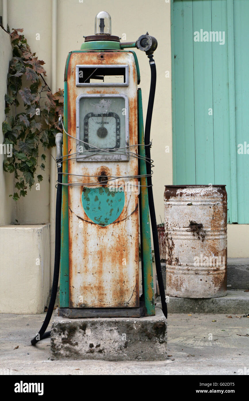 Pompa benzina 003. La Grecia Foto Stock