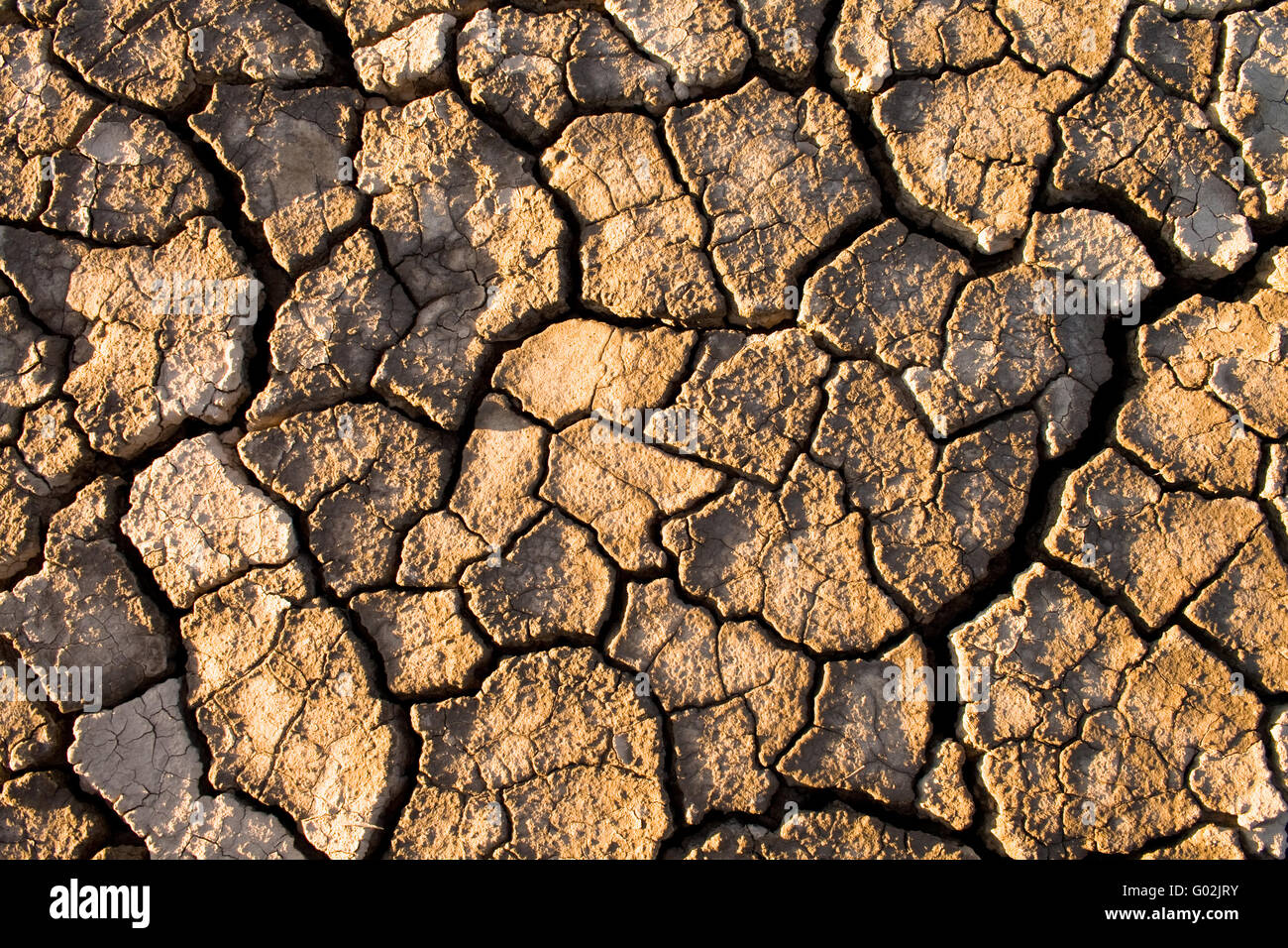 Il suolo nelle fessure è apparso il calore a lungo termine Foto Stock