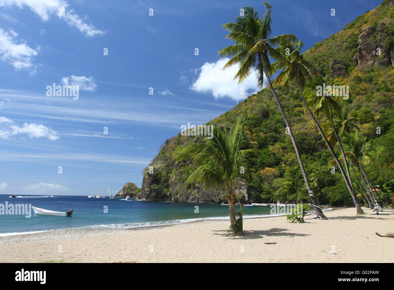 Spiaggia di St. Lucia Foto Stock