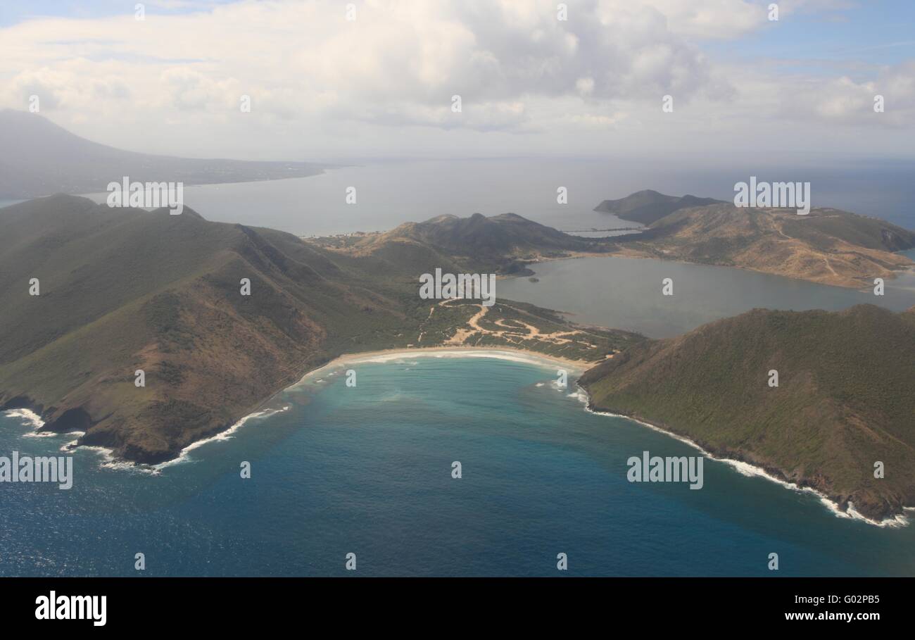 Vista aerea di Saint Kitts e Nevis Foto Stock