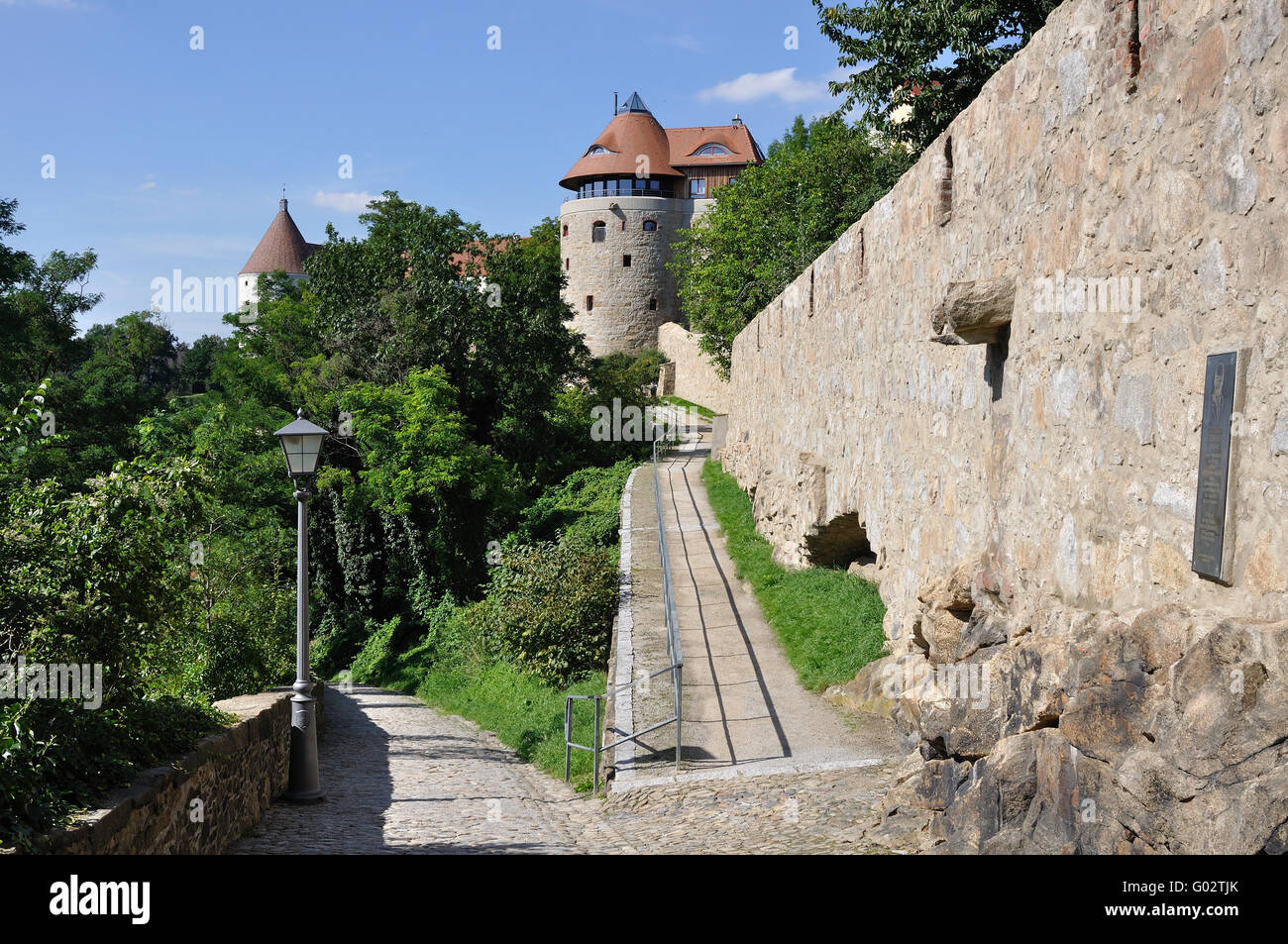 A piedi nei pressi di mura, bautzen Foto Stock