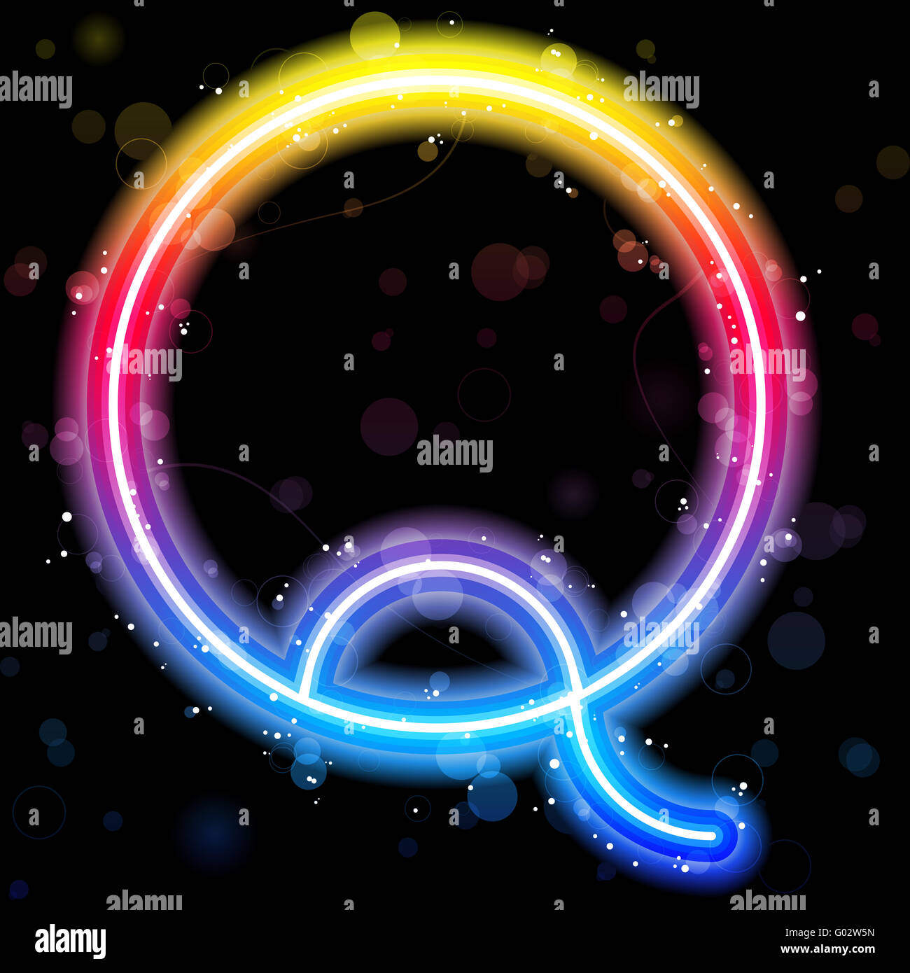 Alfabeto luci Arcobaleno Glitter con brillantini Foto Stock