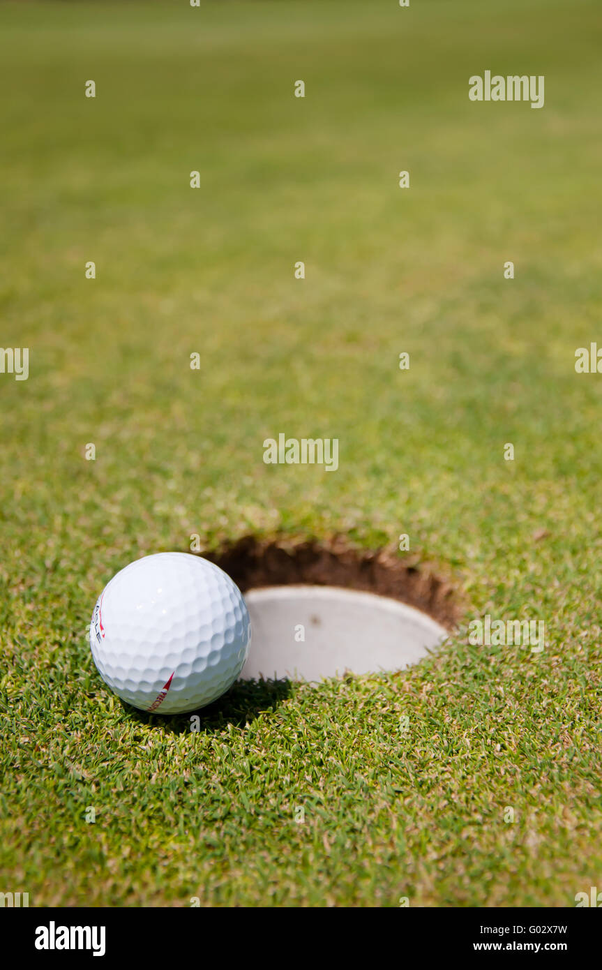 Foro di golf con sfera Foto Stock