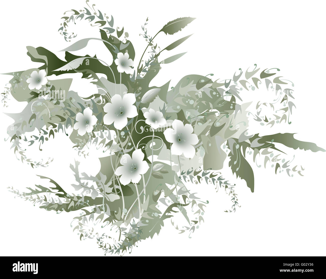 Delicato design floreale Foto Stock