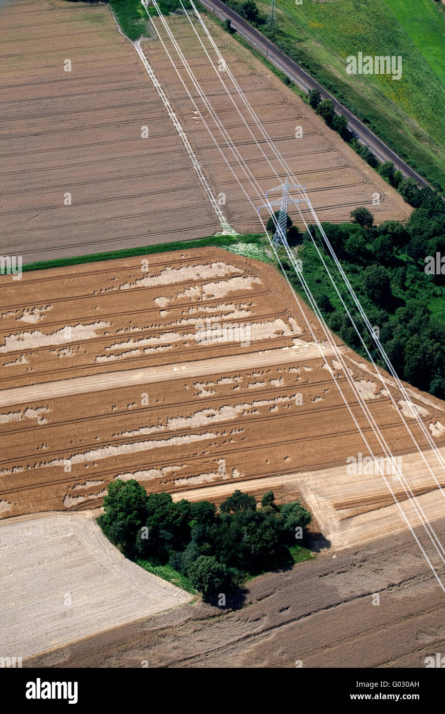 Linea elettrica ad alta tensione Foto Stock