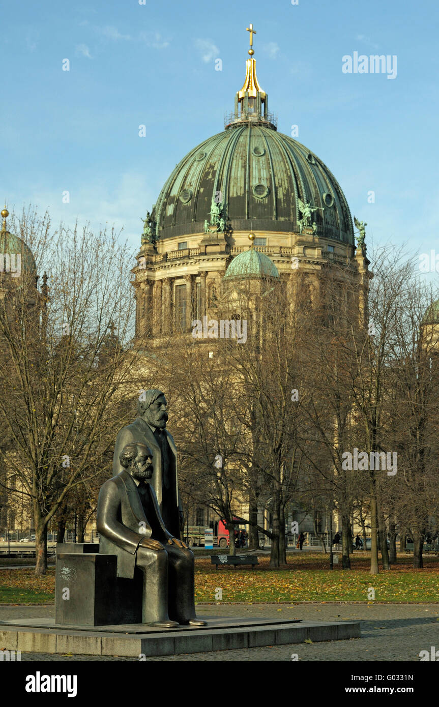Marx-Engels-Forum Foto Stock