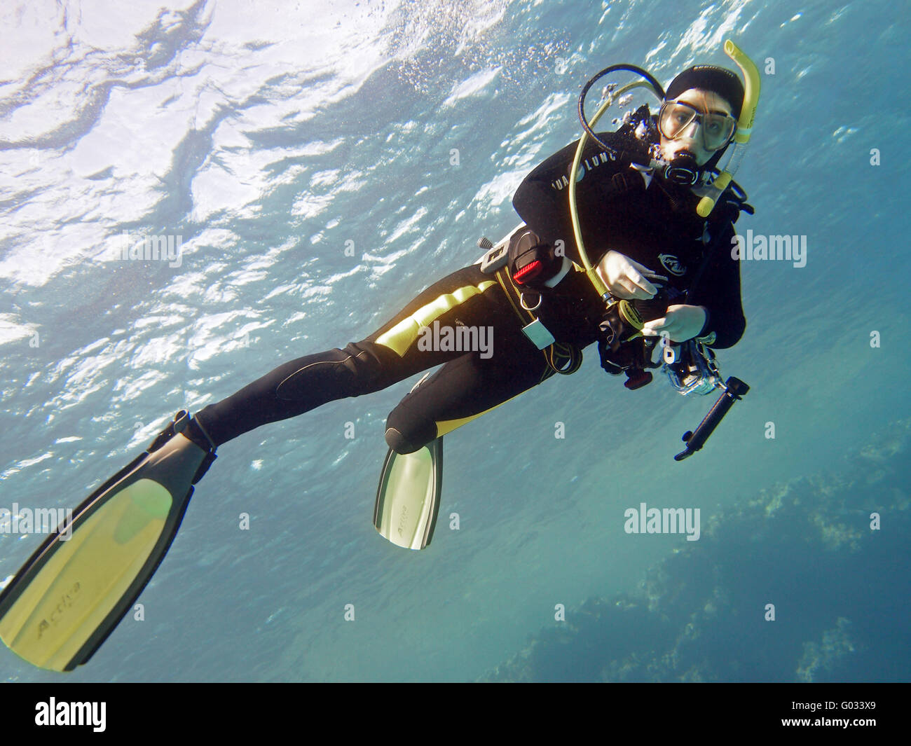 Operatore subacqueo Foto Stock