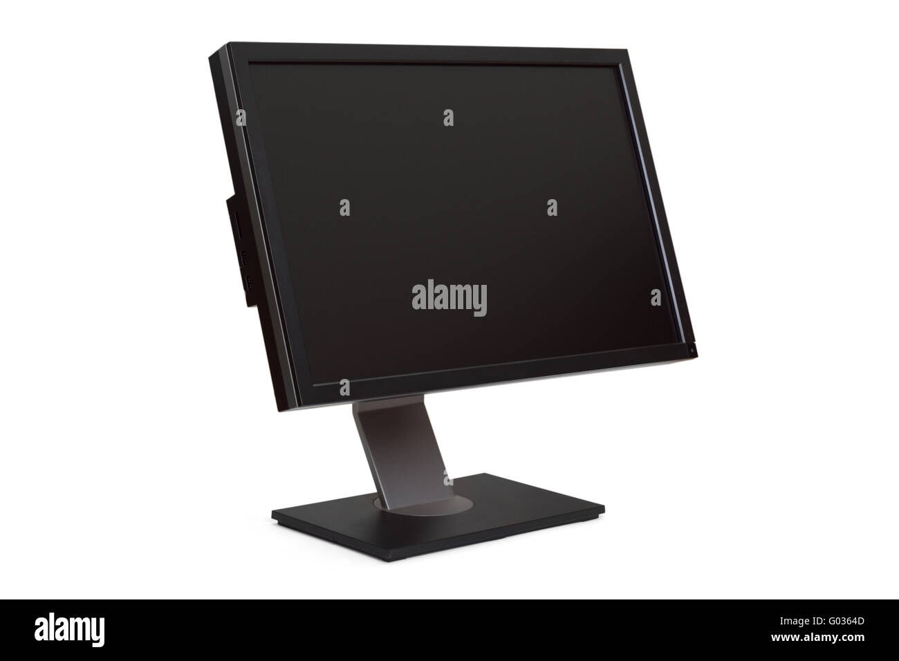 Ampio schermo LCD (visualizzatore a cristalli liquidi) sul monitor di un  computer con schermo vuoto. Isolato su sfondo bianco Foto stock - Alamy