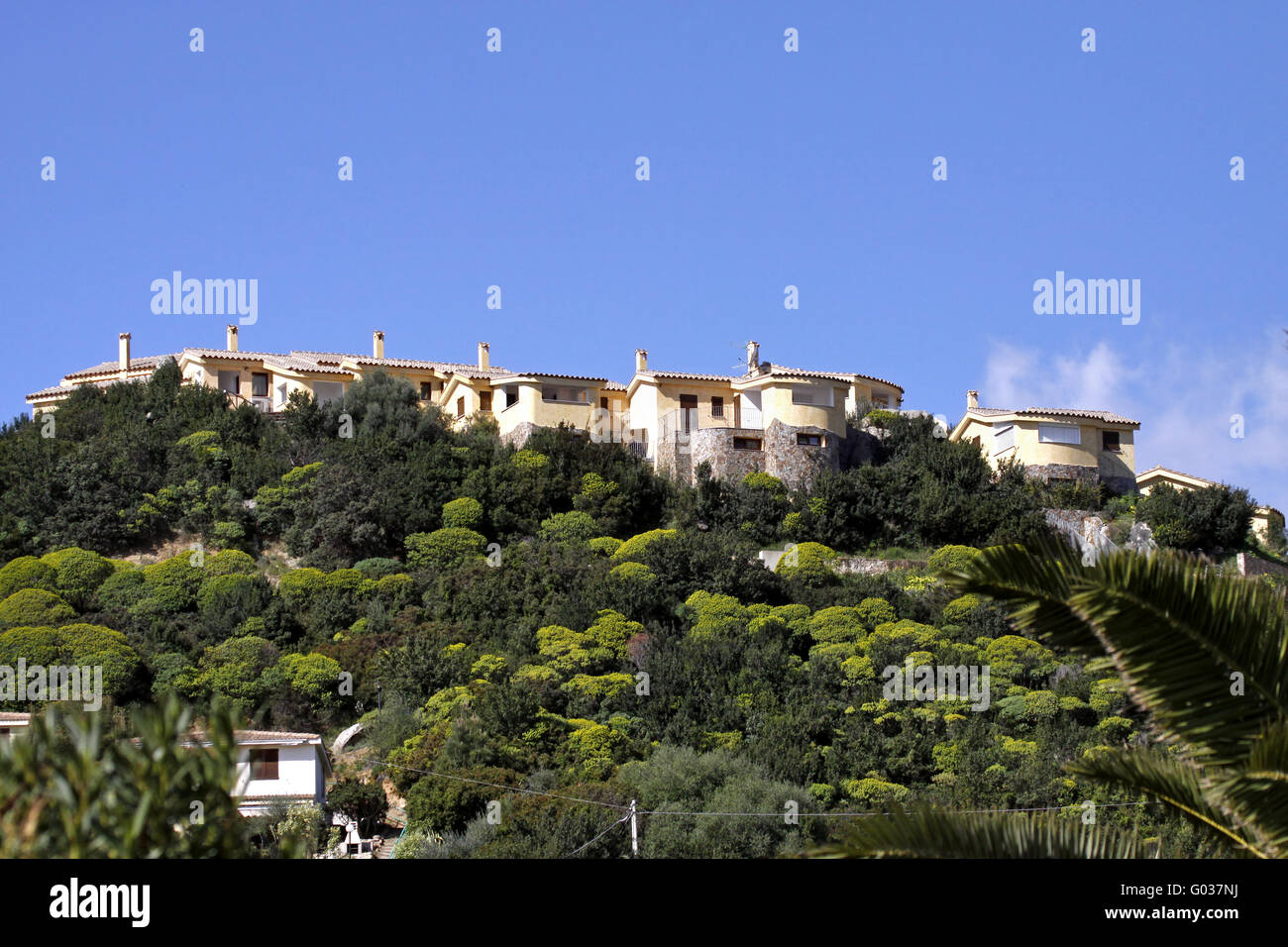 Vista del villaggio Costa Rei, Sardegna, Italia Foto Stock