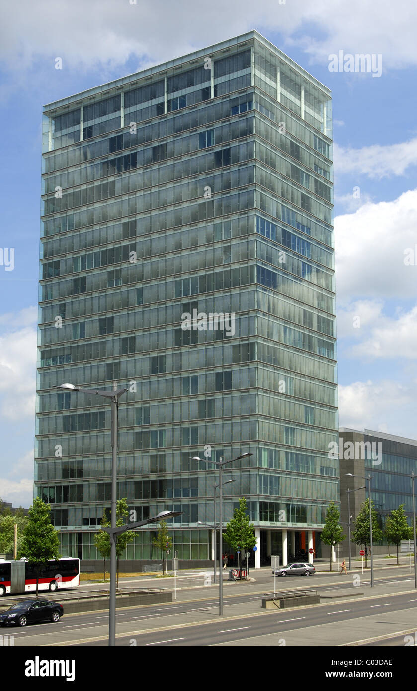 Alto edificio presso la piazza Place de l'Europe Foto Stock