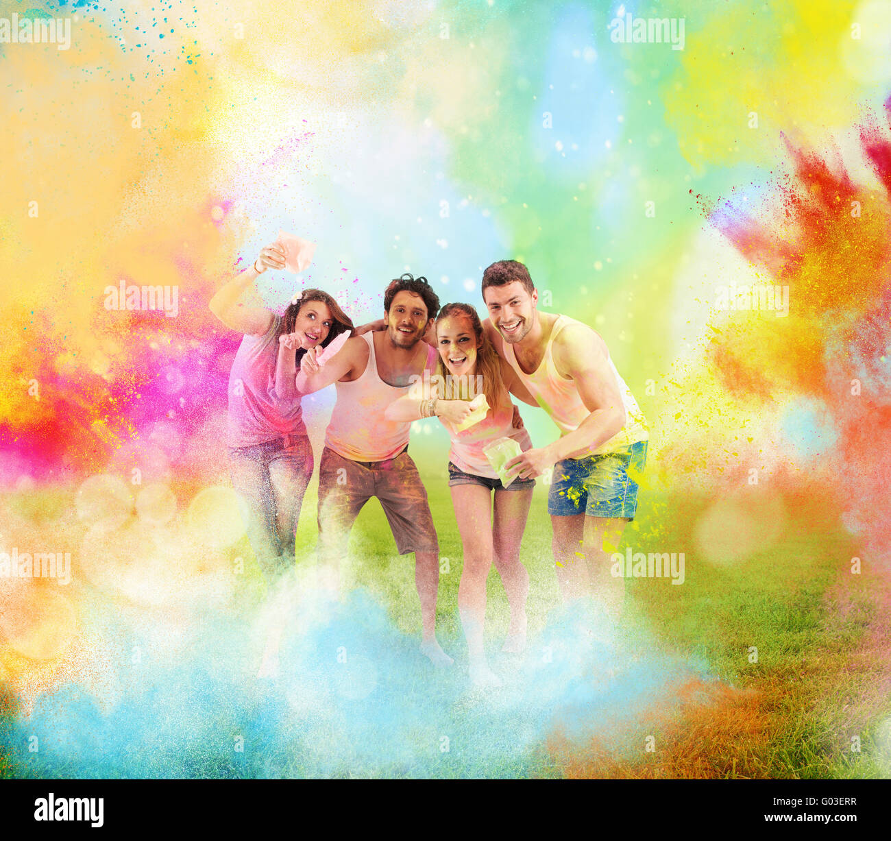 Coloratissima festa di primavera Foto Stock