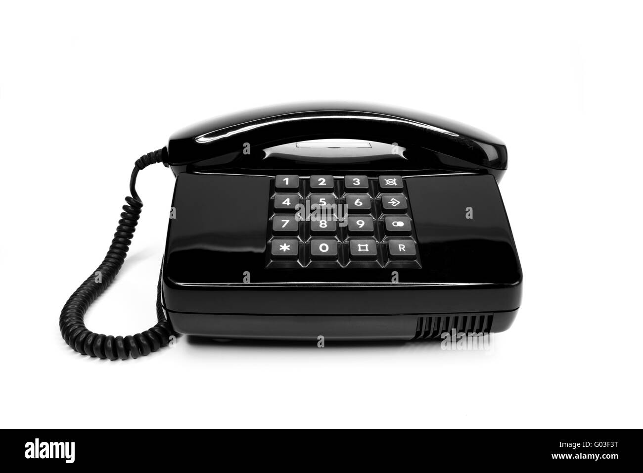 Telefono classico degli anni ottanta Foto Stock