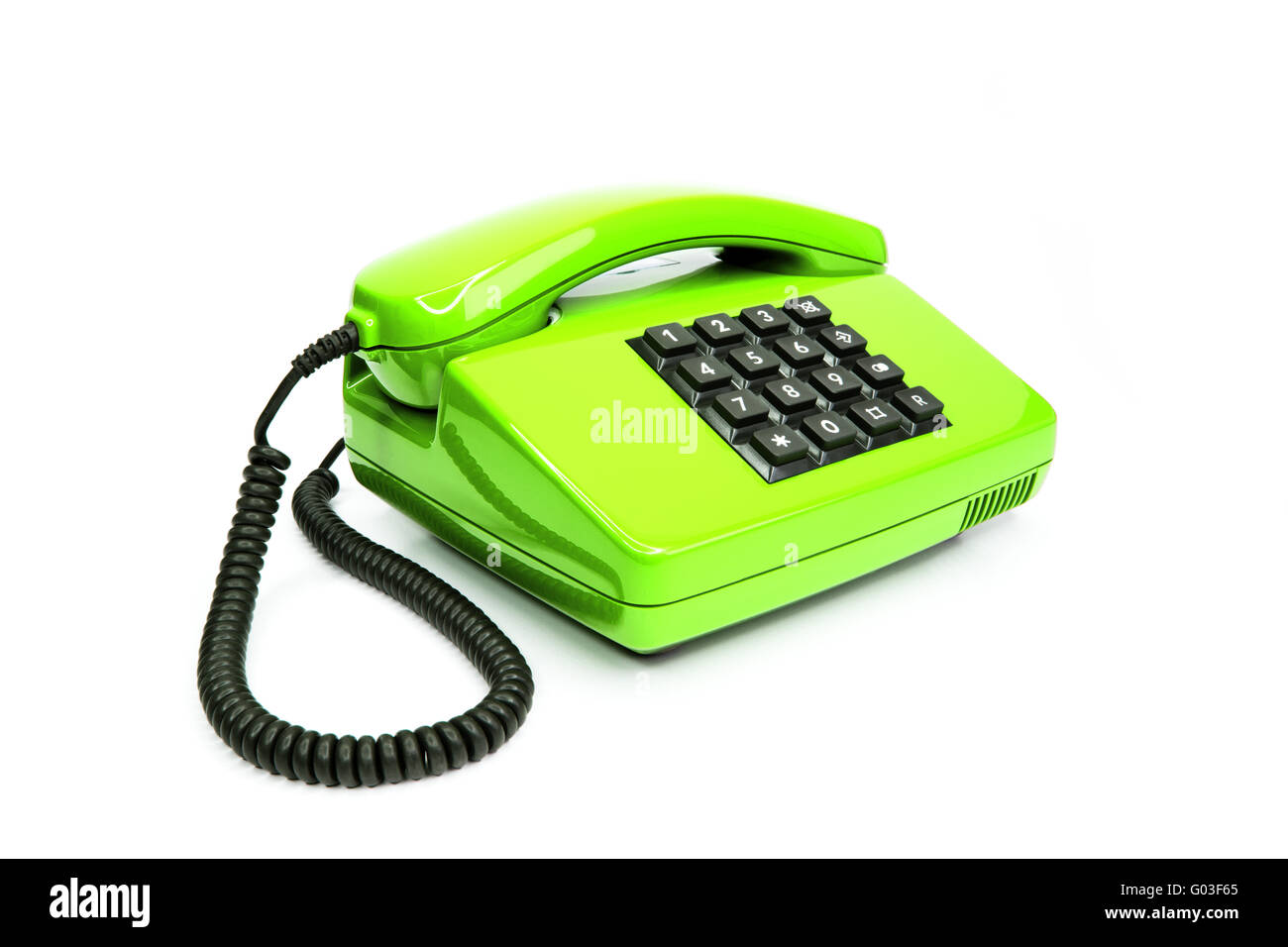 Telefono classico degli anni ottanta Foto Stock