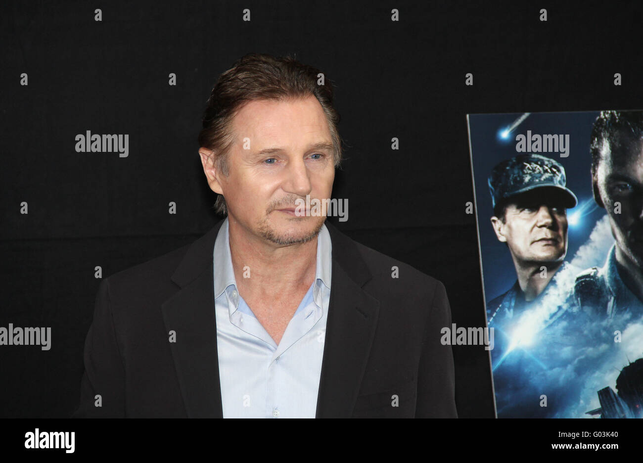 Photocall il grigio e corazzata con Liam Neeson Foto Stock