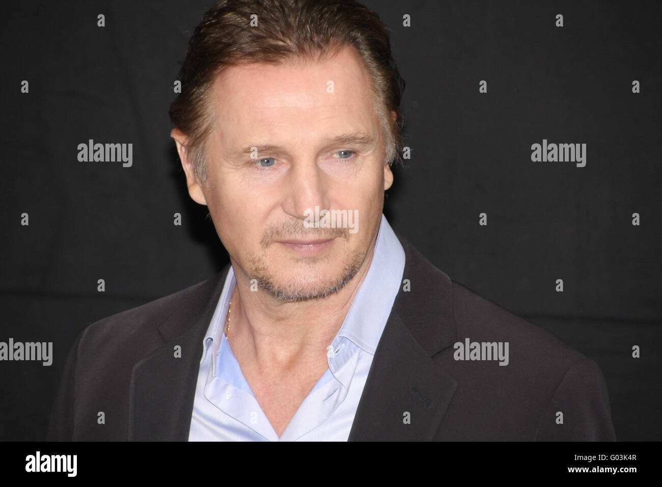 Photocall il grigio e corazzata con Liam Neeson Foto Stock