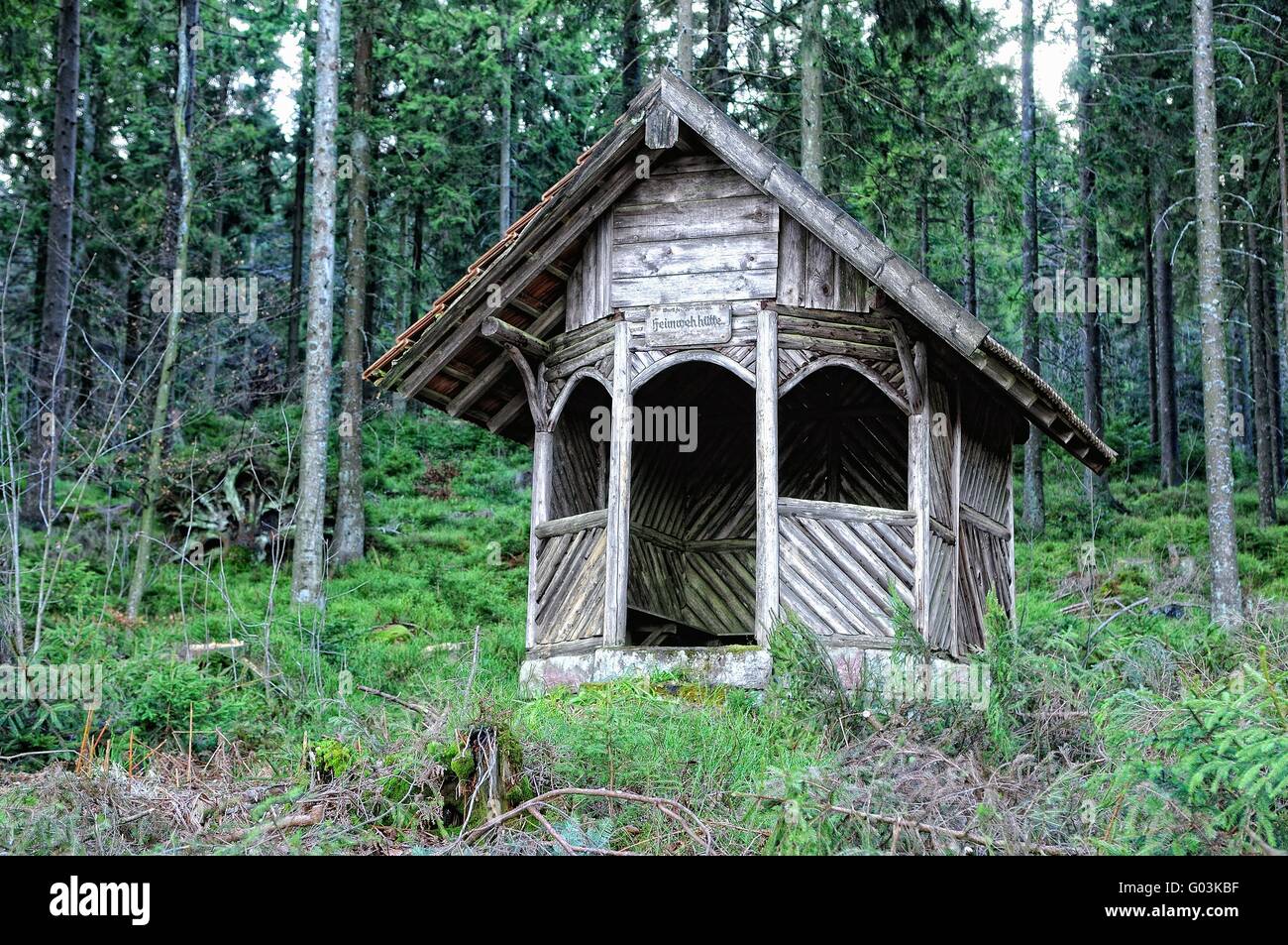 La nostalgia hut Baiersbronn Foresta Nera in Germania Foto Stock