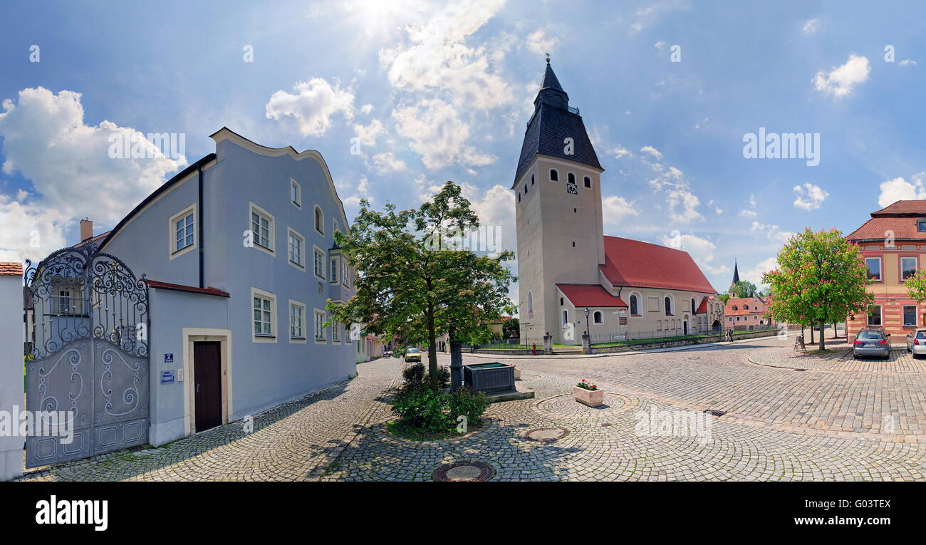 Città vecchia di Berching, Baviera, Germania Foto Stock