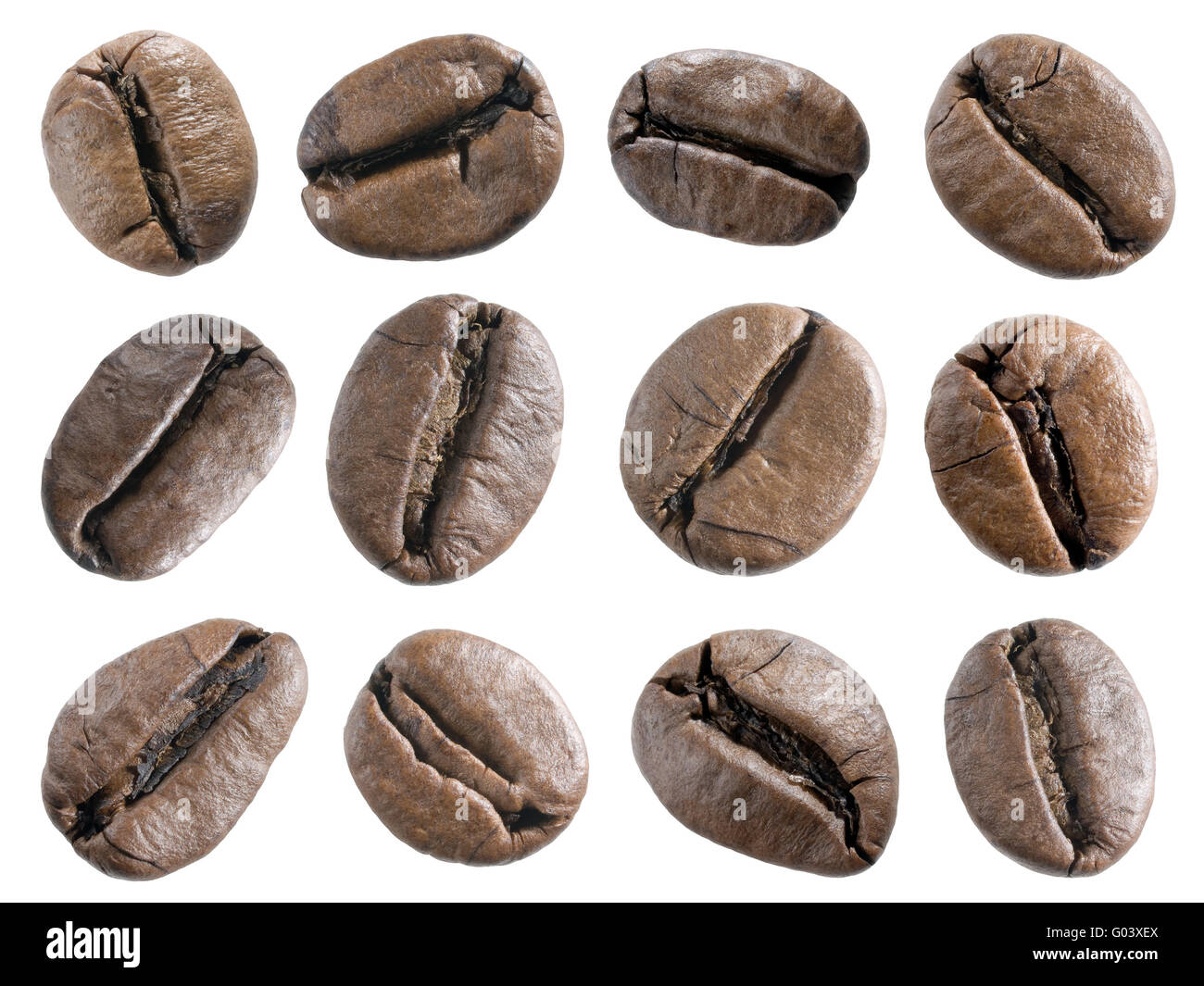 I chicchi di caffè impostata. Foto Stock