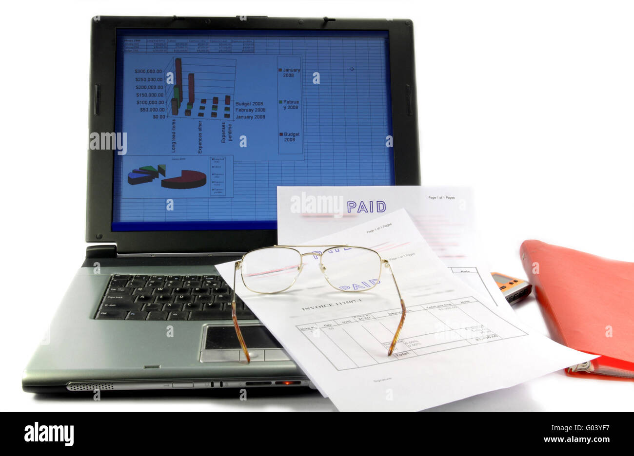 Bilancio di un progetto e la gestione del flusso di cassa - Pro Foto Stock