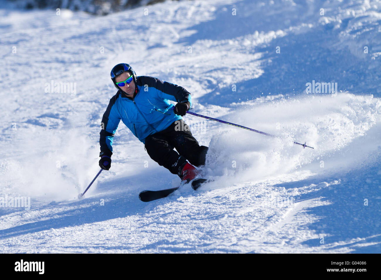 sciatore di intaglio Foto Stock