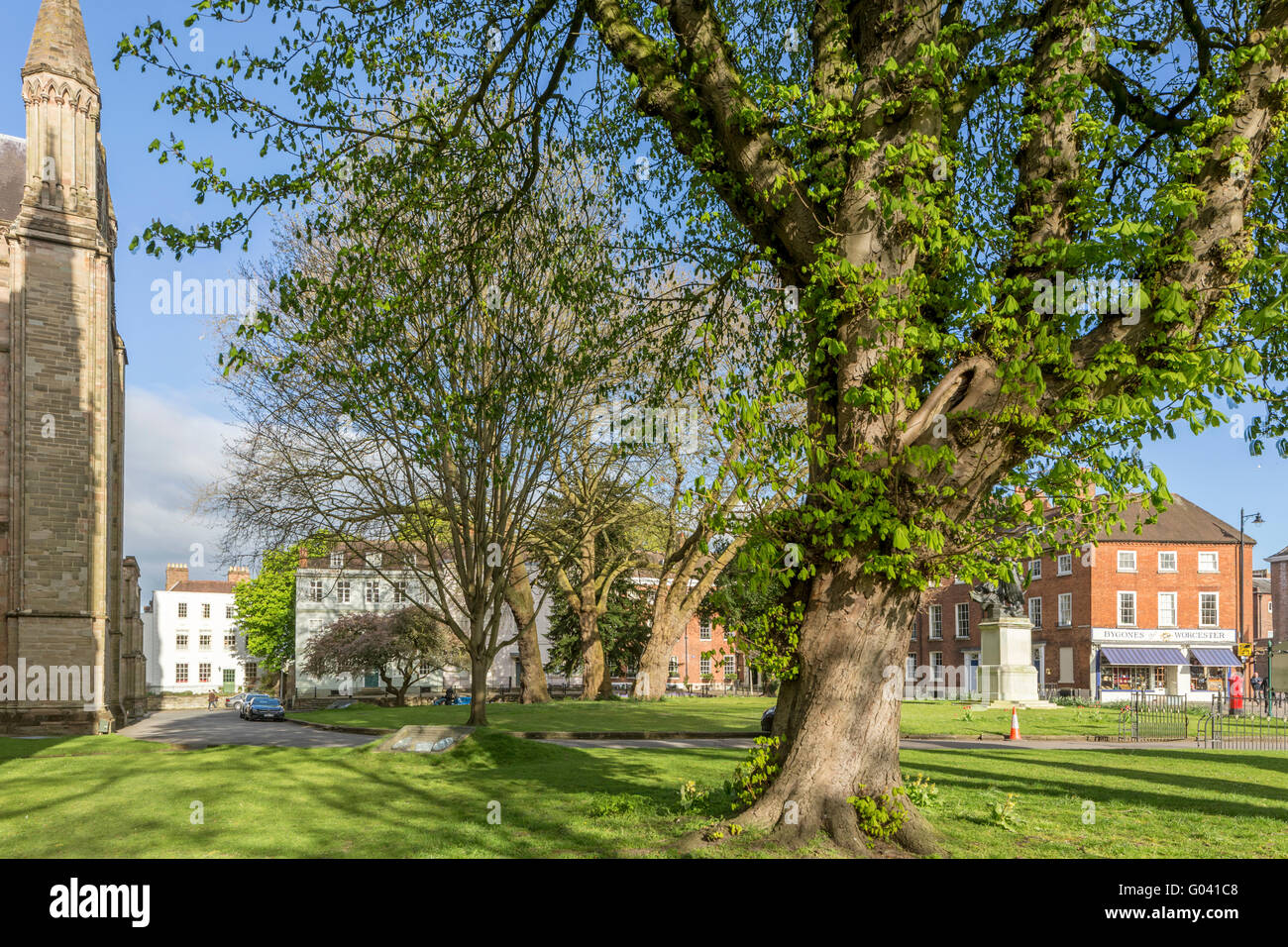 Architettura georgiana nel collegio di cantiere dalla cattedrale di Worcester, Worcester, Worcstershire, England, Regno Unito Foto Stock