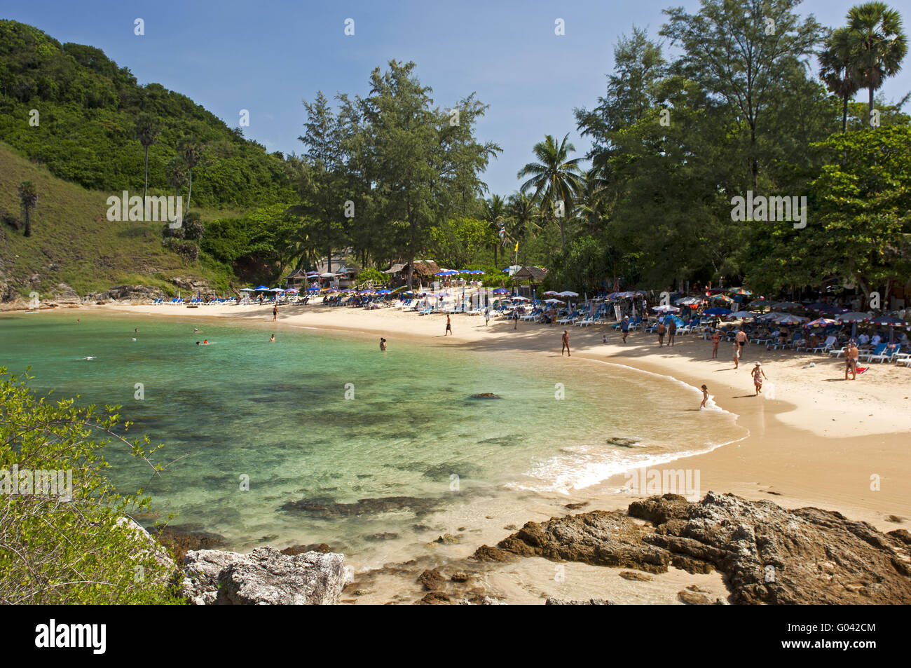 Spiaggia Yanui sulla punta meridionale dell'isola di Phuket Foto Stock