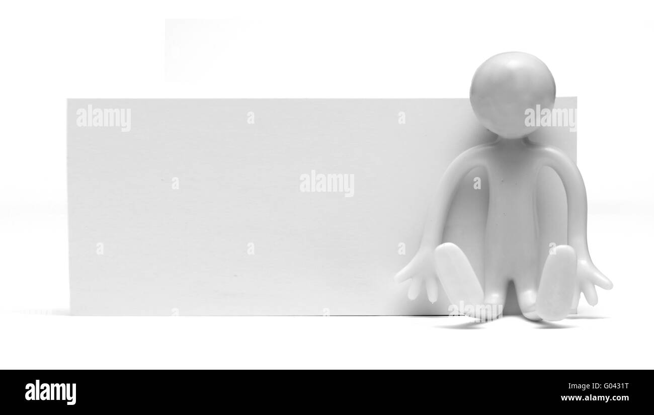 Un bianco scheda vuota per l'uso nella pubblicità etc Foto Stock