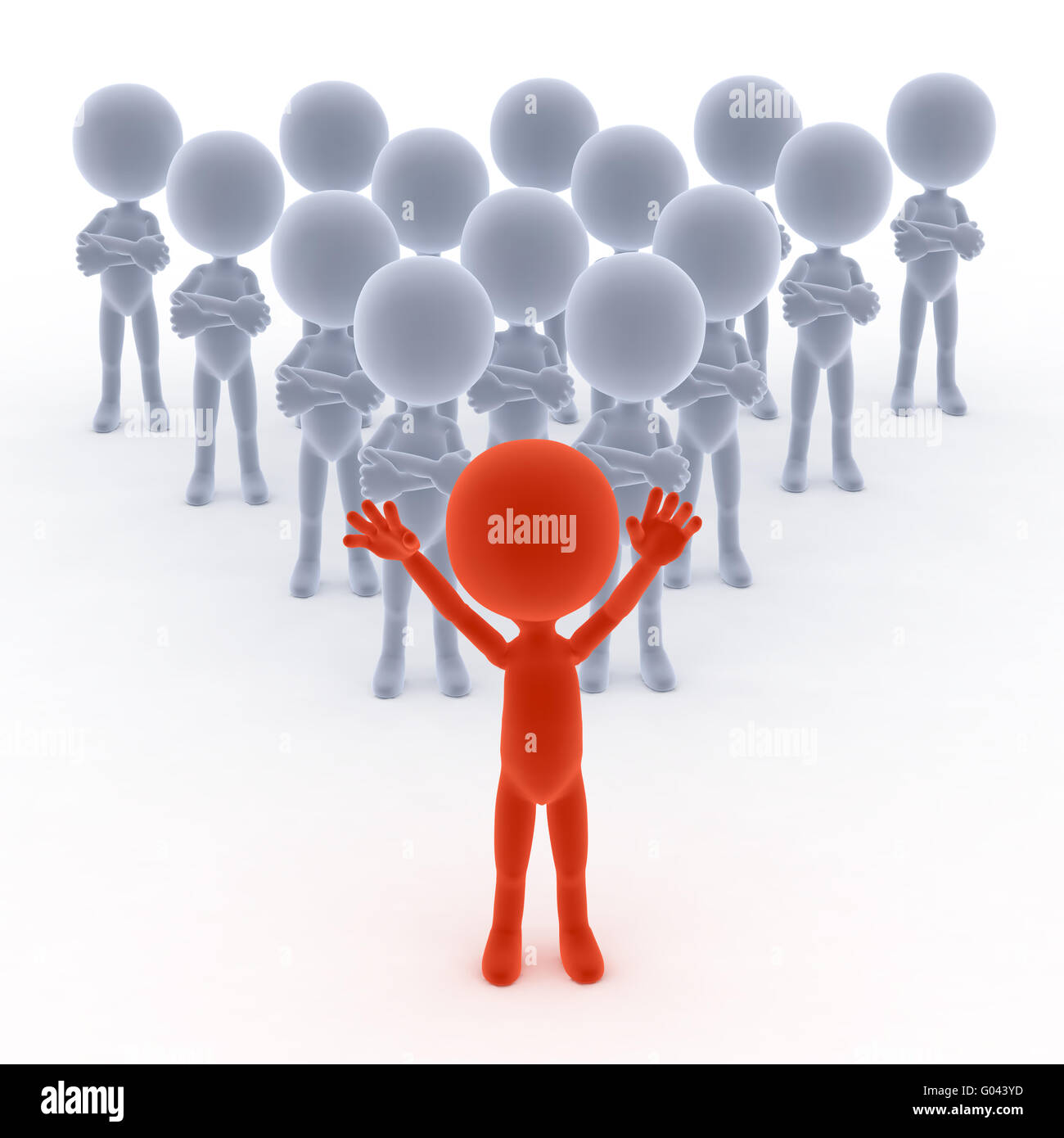 Team aziende leader con il suo popolo. Concetto Foto Stock