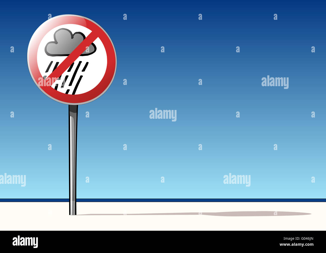 segno di no-pioggia Foto Stock