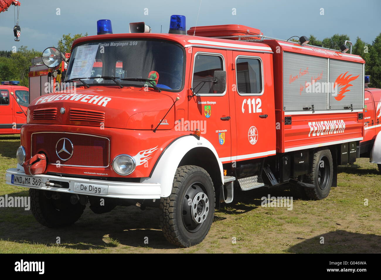 Camion dei pompieri Foto Stock