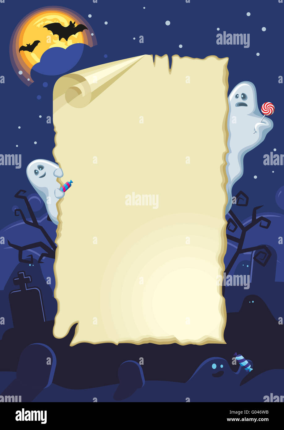 Svuotare la scheda di halloween Foto Stock