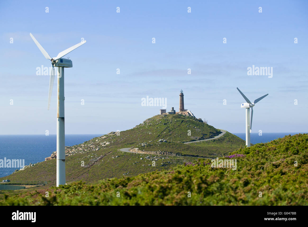 Windpower, Capo Vilano, Spagna Foto Stock
